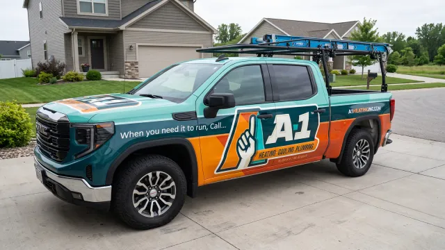 Vehicle & Fleet Wraps — A1 Heating Cooling Plumbing, by CL Visual