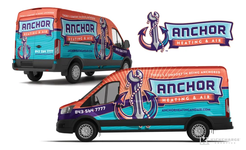 Anchor Heating & Air Tops in Trucks wrap