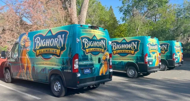 Bighorn Plumbing fleet wrapped by CL Visual
