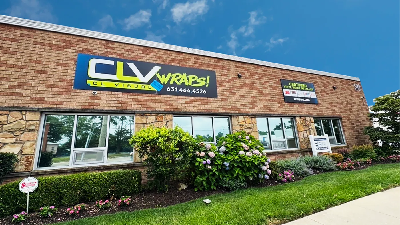 CL Visual's storefront and building signage in Copiague, NY