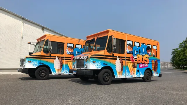 Cool Bus Ice Cream fleet wrapped by CL Visual
