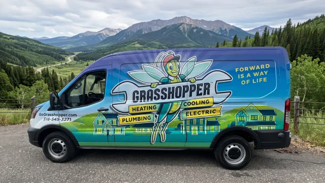 Vehicle & Fleet Wraps — Grasshopper Heating & Cooling, by CL Visual