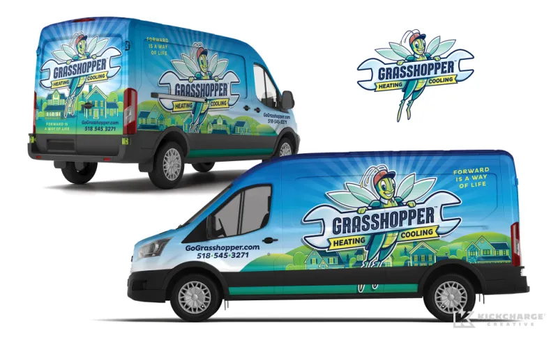 Grasshopper Heating & Cooling Tops in Trucks wrap
