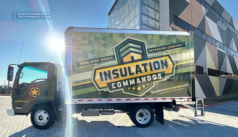 Insulation Commandos box truck wrap
