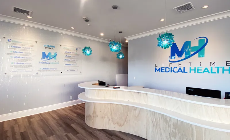 Lifetime Medical Health front desk signage