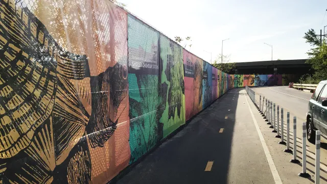 Government — Shirley Chisholm State Park — bike path mesh banners, by CL Visual