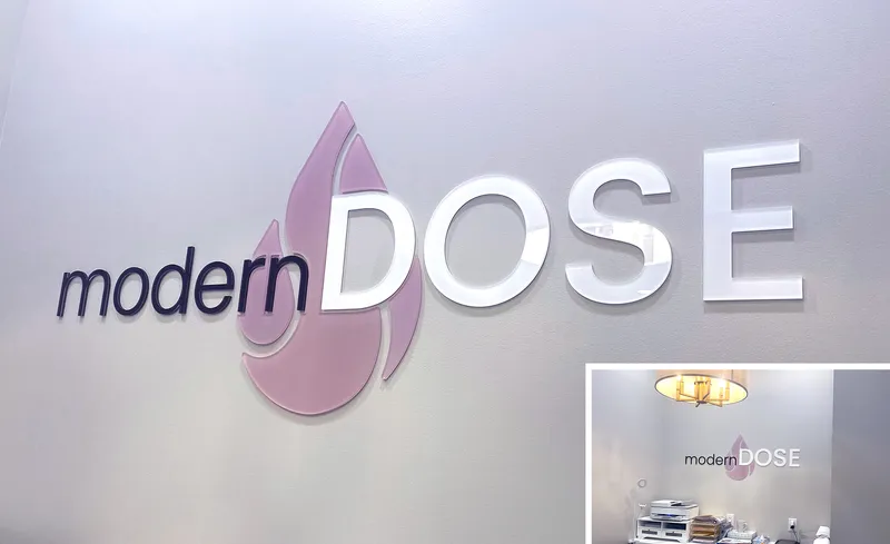 Modern Dose interior signage