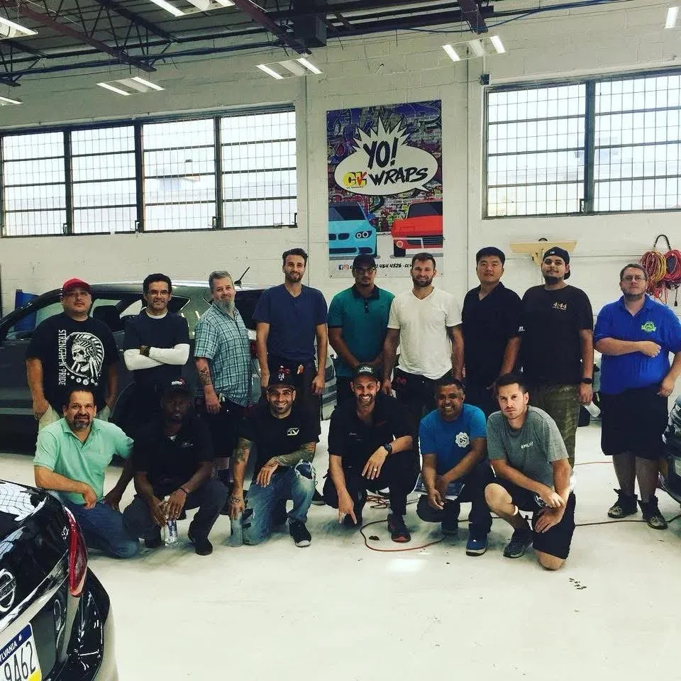CL Visual certified installers together in the install bay