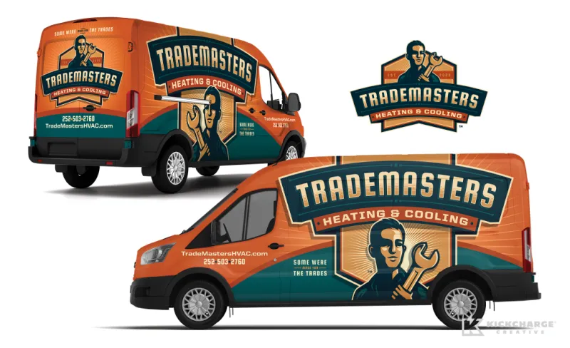 Trademasters Heating & Cooling Tops in Trucks wrap