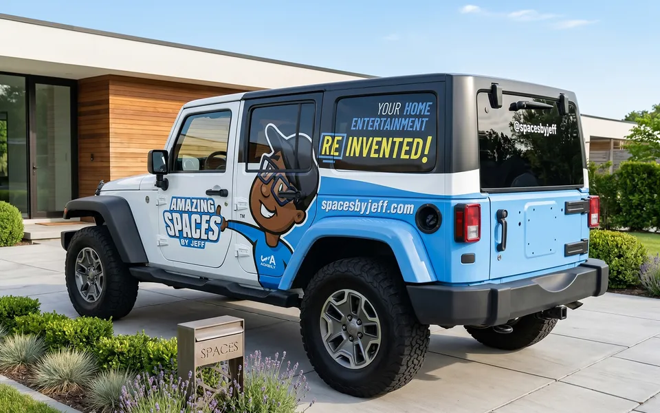 Amazing Spaces · Vehicle Wrap